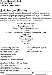 Icon of 2011 Cressotti Baseball Clinic Registration